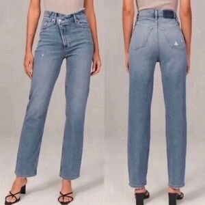 Abercrombie & Fitch Blue Straight Leg Jeans